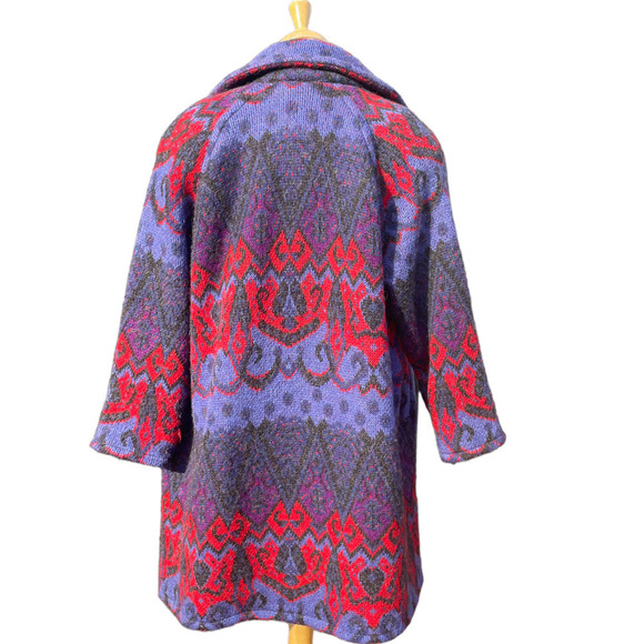 GENOA Women's 1990's Vintage Cardigan Sweater Coat - XL? - Picture 2 of 16